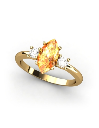 ANILLO GAIA DE ORO Y TOPACIO CON CITRINO...