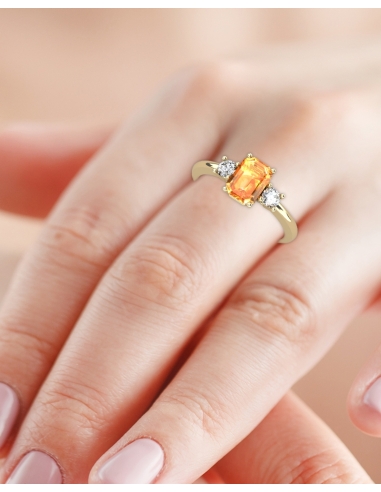 ANILLO GAIA DE ORO Y TOPACIO CON CITRINO...