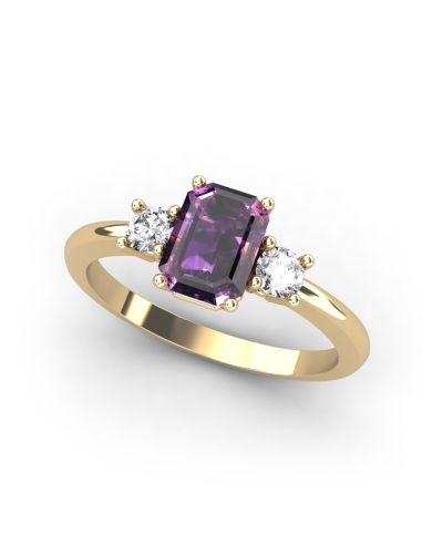 ANILLO GAIA DE ORO Y TOPACIO CON AMATISTA...