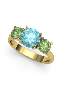 ANILLO ORO  Y PERIDOTO