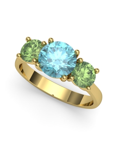 ANILLO ORO  Y PERIDOTO