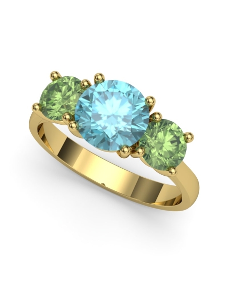 ANILLO ORO  Y PERIDOTO