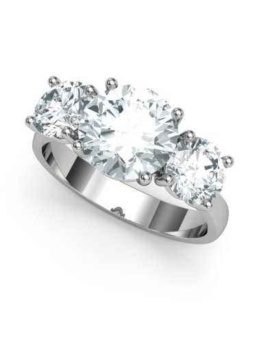ANILLO ORO TOPACIOS BLANCOS