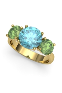 ANILLO ORO  Y PERIDOTO