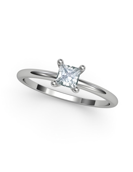 ANILLO SOLITARIO DIAMANTE PRINCESA ORO BTES. 0,30 CT