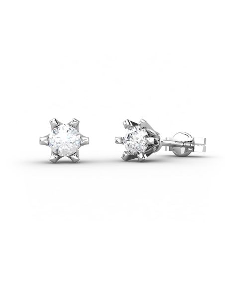PENDIENTES LES HALLES DE ORO Y DIAMANTES DE 0,30 CT
