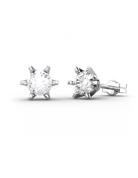 PENDIENTES LES HALLES DE ORO Y DIAMANTES DE 0,60 CT