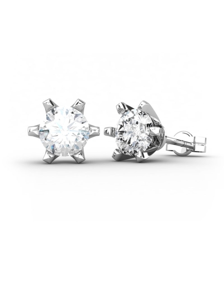 PENDIENTES LES HALLES DE ORO Y DIAMANTES DE 1,00 CT