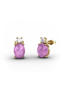 PENDIENTES GAIA DE ORO Y TOPACIO CON TURMALINA OVAL...