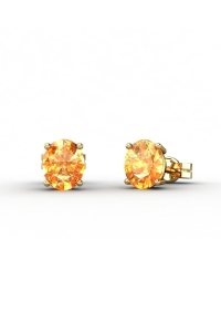PENDIENTES OSIRIS ORO Y CITRINO 5X4MM