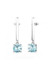 PENDIENTES ORO TOPACIO AZUL
