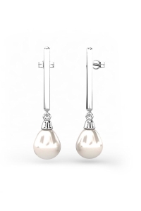 PENDIENTES ORO PERLA DROP