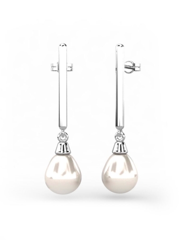 PENDIENTES ORO PERLA DROP