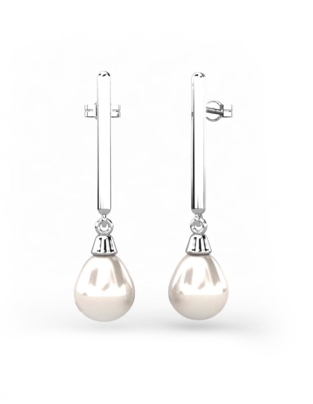 PENDIENTES ORO PERLA DROP