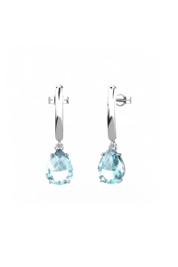 PENDIENTES ORO TOPACIO AZUL