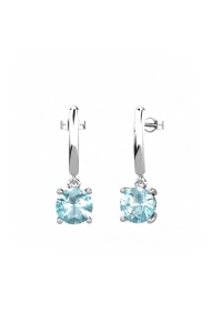 PENDIENTES ORO TOPACIO AZUL