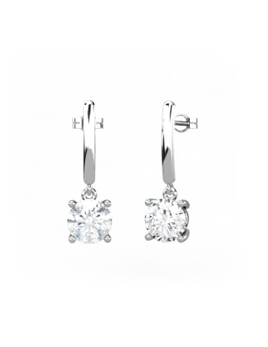 PENDIENTES ORO TOPACIO BLANCO