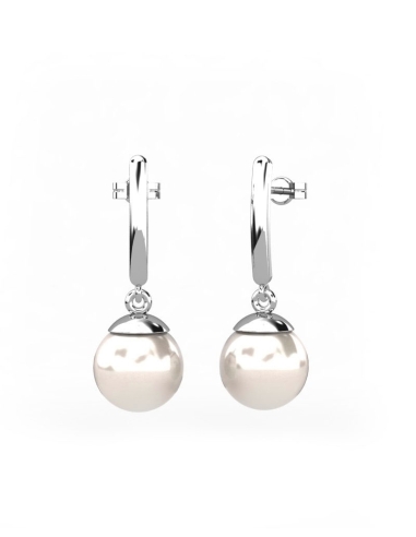 PENDIENTES ORO PERLA RED