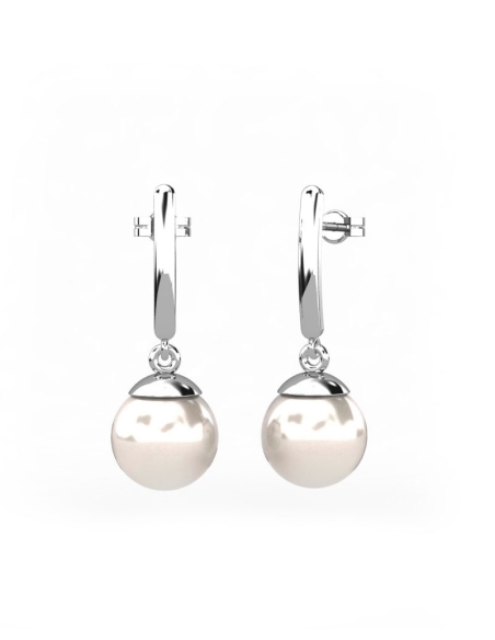 PENDIENTES ORO PERLA RED