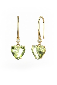 PENDIENTES GAIA GANCHO DE ORO Y DIAMANTES DE 0,01 CT CON...