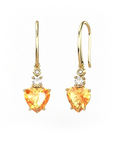 PENDIENTES GAIA DE ORO Y DIAMANTES DE 0,01 CT Y...