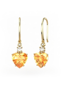 PENDIENTES GAIA DE ORO Y DIAMANTES DE 0,01 CT Y TOPACIO...