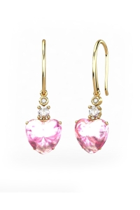 PENDIENTES GAIA DE ORO Y DIAMANTES DE 0,01 CT Y TOPACIO...