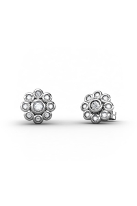 PENDIENTES EPOQUE DE ORO Y DIAMANTE DE 0,22 CT