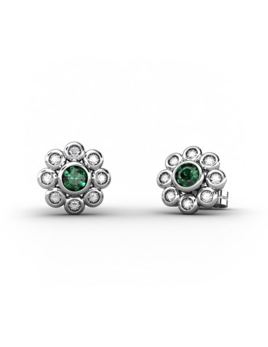PENDIENTES EPOQUE DE ORO DIAMANTE DE 0,20 CT Y...