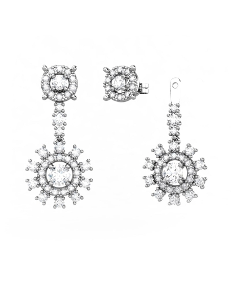 PENDIENTES DESMONTABLES 2 EN 1 LE BLANC DE ORO Y DIAMANTES 1,57 CT