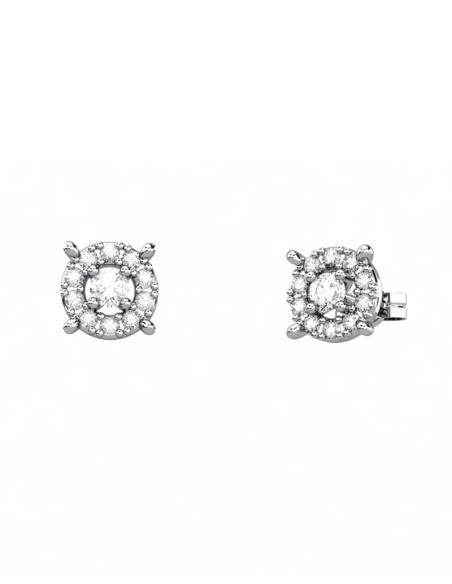 PENDIENTES DESMONTABLES 2 EN 1 LE BLANC DE ORO Y DIAMANTES 1,57 CT