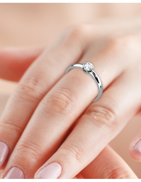 ANILLO MANHATTAN DE ORO Y DIAMANTE DE 0,25 CT