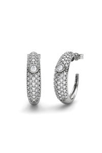 PENDIENTE ORO PAVE DIAMANTE 0,73 CT