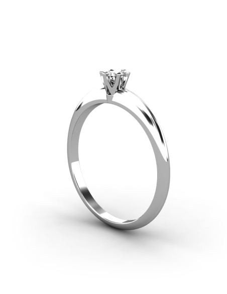 ANILLO LES HALLES DE ORO Y DIAMANTE DE 0,10 CT