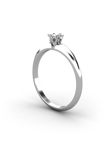 ANILLO LES HALLES DE ORO Y DIAMANTE DE 0,15 CT
