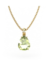 COLGANTE GAIA DE ORO Y DIAMANTES DE 0,01 CT CON PERA...