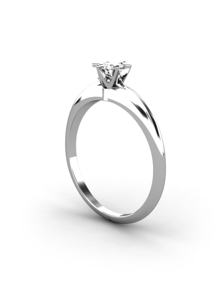ANILLO LES HALLES DE ORO Y DIAMANTE DE 0,35 CT