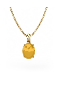 COLGANTE GAIA DE ORO Y DIAMANTES DE 0,01 CT CON OVAL...