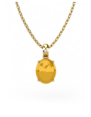 COLGANTE GAIA DE ORO Y DIAMANTES DE 0,01 CT CON...
