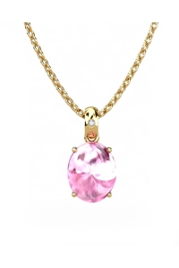 COLGANTE GAIA DE ORO Y DIAMANTES DE 0,01 CT CON OVAL...