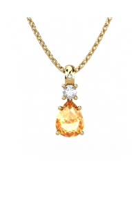 COLGANTE GAIA DE ORO GAIA CON DIAMANTE DE 0,01 CT Y...