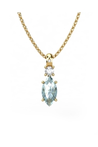 COLGANTE GAIA DE ORO GAIA CON DIAMANTE DE 0,01 CT Y...