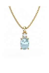 COLGANTE GAIA DE ORO GAIA CON DIAMANTE DE 0,01 CT Y...