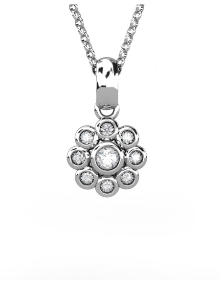 COLGANTE EPOQUE DE ORO Y DIAMANTE DE 0,11 CT