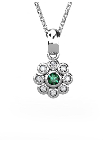 COLGANTE EPOQUE DE ORO DIAMANTE DE 0,06 CT Y...