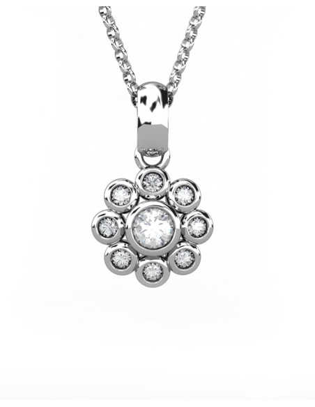 COLGANTE EPOQUE DE ORO Y DIAMANTE DE 0,16 CT