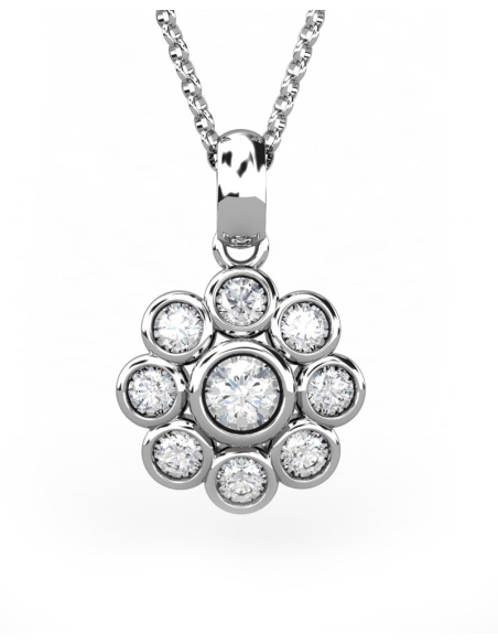 COLGANTE EPOQUE DE ORO Y DIAMANTE DE 0,36 CT