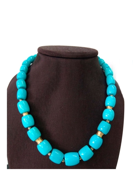 COLLAR META  TURQUESA
