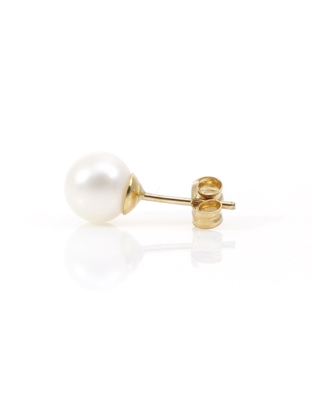 PENDIENTES NATUREA DE ORO CON PERLA CULTIVADA DE 5MM