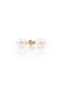 PENDIENTES NATUREA DE ORO CON PERLA CULTIVADA DE 6MM